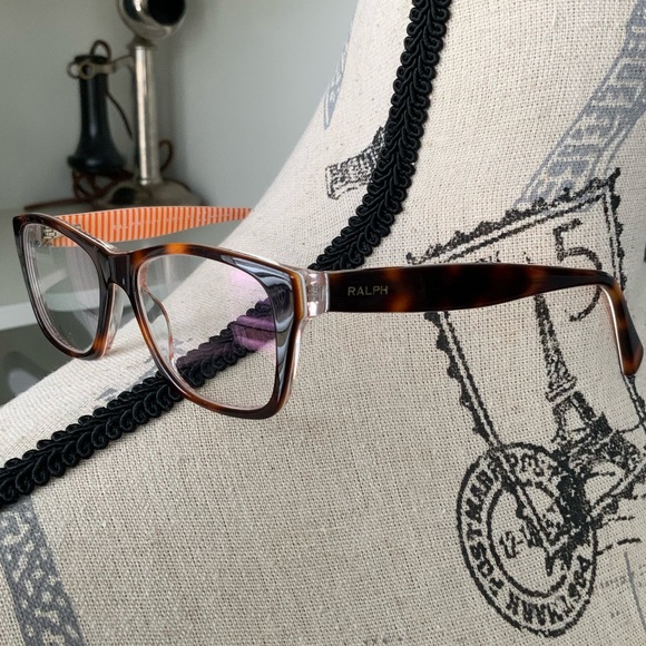 RALPH LAUREN 7046 1005 Rectangle Havana Brown Tortoise Eyeglasses LIKE NEW - Picture 3 of 15
